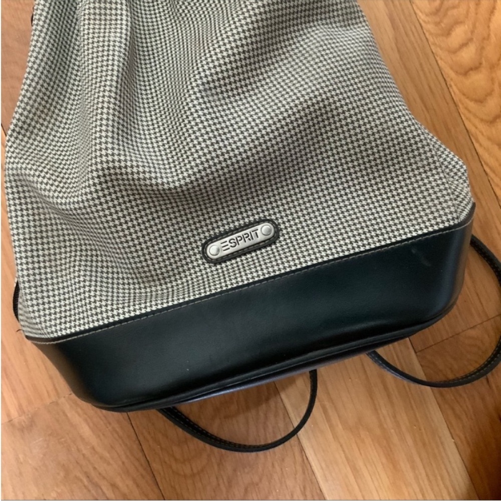 Esprit Houndstooth Drawstring Backpack - image 2